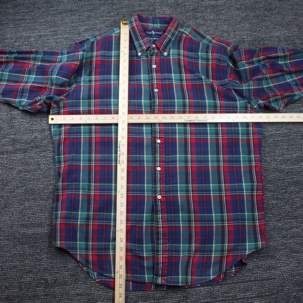 Ralph Lauren Mens Plaid Flannel Shirt XL - Picture 8 of 14